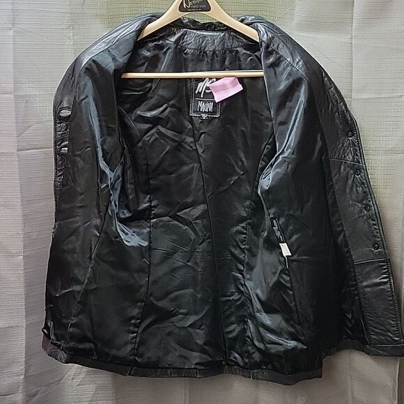 MS Maxima women's black leather jacket  size med - Picture 5 of 8